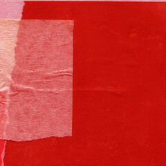 Fototapeta premium Red vintage and old looking crumpled paper background. Retro cardboard texture. Grunge paper for drawing. Ancient book page. Present wrapping.