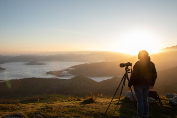 Fotografiando paisaje al amanecer