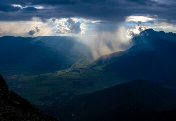 rain in the mountains
