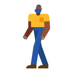 black man cartoon vector design