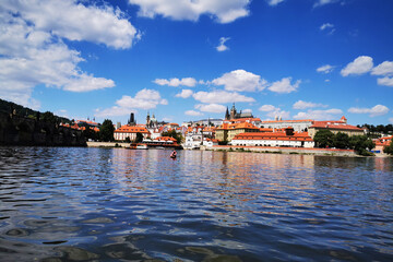 Prague castle from the Vltava river