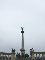 Fototapeta na wymiar Heroes Square in Budapest Hungary