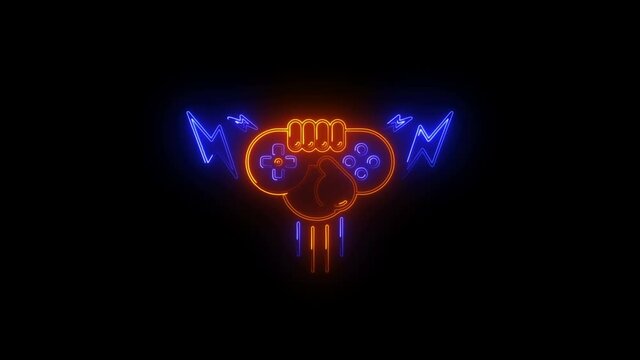 Gaming Joystick Neon Lights