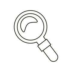search magnifying glass line style icon