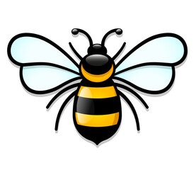Vector isolated honeybee cartoon design