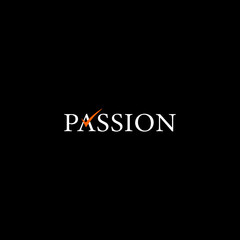 Passion word design. Passion logo design. Passion vector design. passion monogram. unique logo. black background.