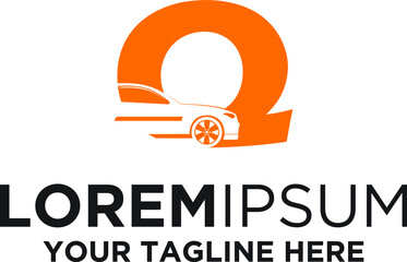 Obraz premium Letter Q Automotive Car Logo