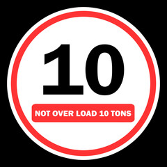 Truck weight control zone symbol.