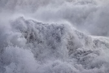 Stormy breaking waves