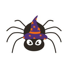 halloween spider flat style icon