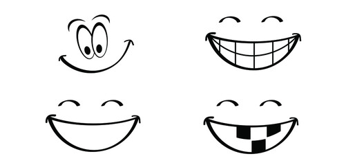 Happy world smile day, smiling is loading Big happiness Fun thoughts emoji face emotion smiley Laughter lip symbol Smiling lips, mouth, tongue Funny teeth Vector laugh cartoon pattern Lol laughing