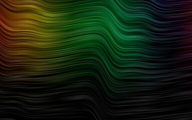 Dark Multicolor, Rainbow vector background with abstract lines.