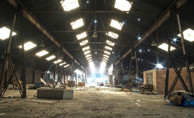 Abandoned factory interior image