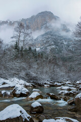 Winter in Ordesa and Monte Perdido National Park, Pyrenees, Spain