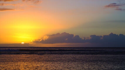 Sunset on the Indian Ocean, at Saint Gilles les Bains