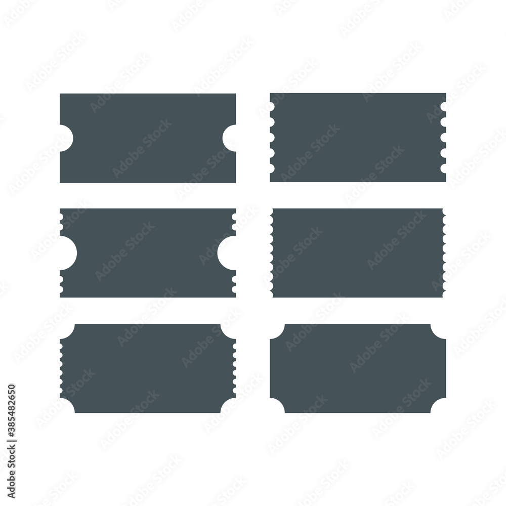 Aufkleber ticket vector icons set for graphic and web design. eps10 vector illustration.
