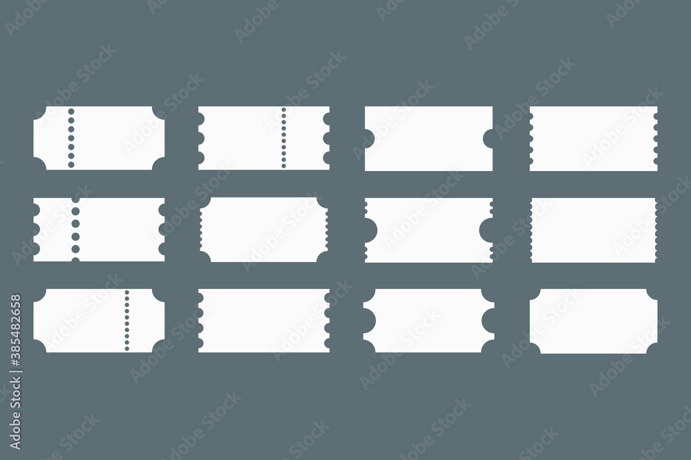 Aufkleber ticket vector icons set for graphic and web design. eps10 vector illustration.