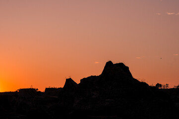 sunset in the mountains