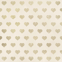 Champagne Gold Metallic Pattern on Vintage Ivory Background