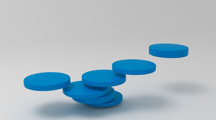 abstract round disc pattern as background - 3D Illustration