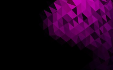 Dark Purple vector triangle mosaic template.