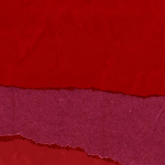 Red vintage and old looking crumpled paper background. Retro cardboard texture. Grunge paper for drawing. Ancient book page. Present wrapping.