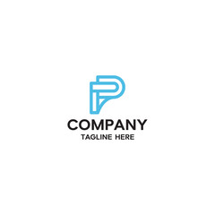 Letter P initial logo icon design template premium vector