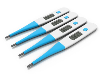3d rendering fever checking Electrical thermometer