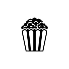 Popcorn vector isolated icon.