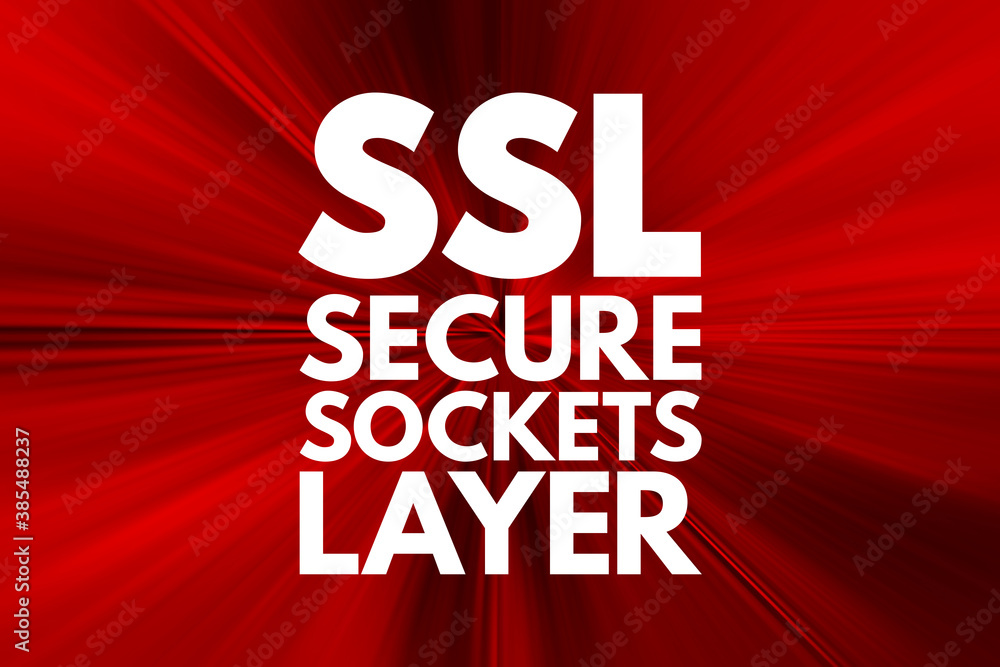 Aufkleber ssl - secure sockets layer acronym, technology concept background