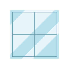 Isolated glass window vector design