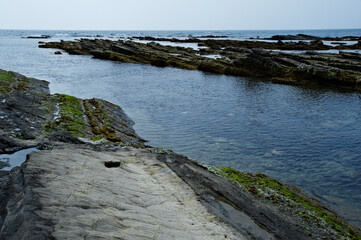 綺麗な海水に洗われる磯の岩