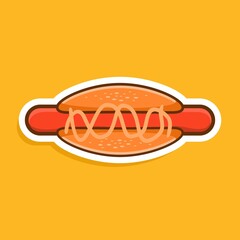 delicious hotdog cartoon design   hotdog illustration   hotdog logo   pizza icon