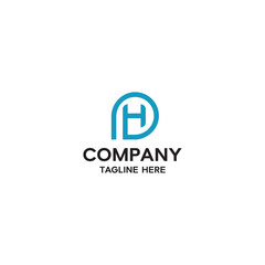 Fototapeta premium Letter DH logo icon design template vector