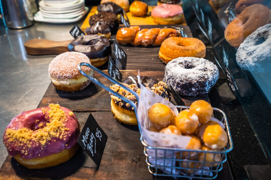 Gourmet Donuts At A Boutique Donut Shop