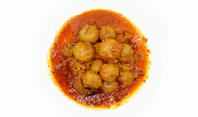 Homemade Lehsua, Glue Berry pickle, Lesua Gunda, lasoda achar Lasoda aachar, Lasore, Dela, Tenti, Gunda, Sebesten, Fragrant manjack, on white background isolated