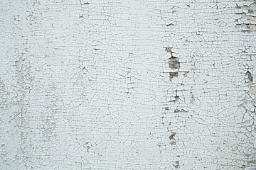 Texture of an old cracked white paint. Background