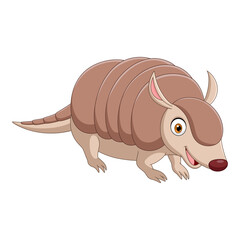Cartoon happy armadillo