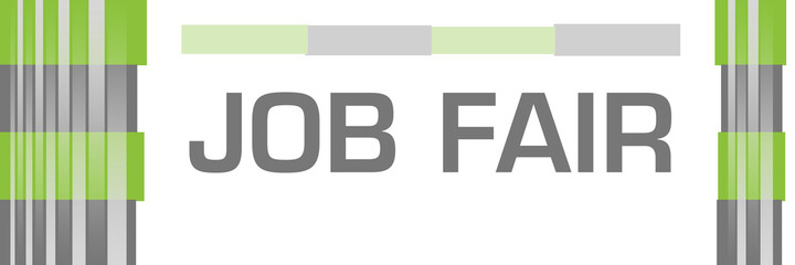 Job Fair Green Grey Bars Both Sides 
