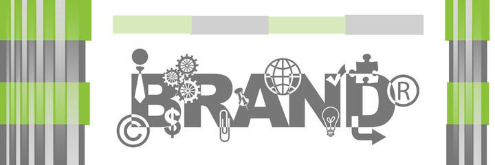 Brand Green Grey Bars Both Sides 