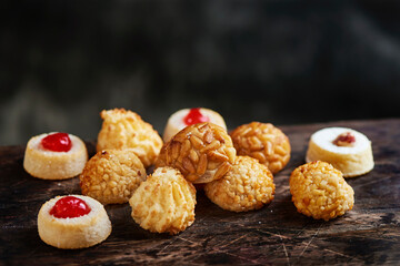 panellets, typical confection of Catalonia, Spain