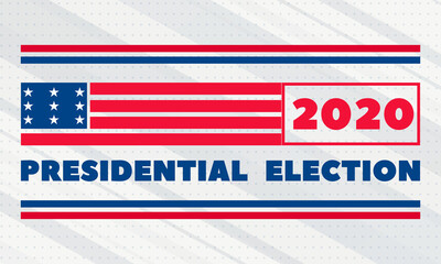United States of America Presidential Election 2020. Election banner Vote 2020. Vote day November 3. 