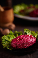 Phali - a national dish of Georgian cuisine, Phali with spinach and beets