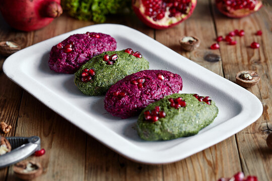 Phali - a national dish of Georgian cuisine, Phali with spinach and beets