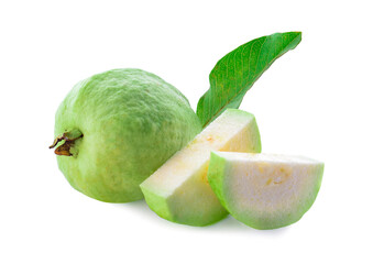 Fresh guava isolated on white background