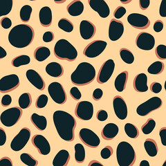 Vector Trendy leopard skin seamless pattern. Abstract wild animal cheetah spots yellow texture for fashion print design, fabric, cover, wrapping paper, background, wallpaper