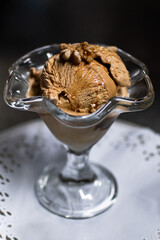 Almond and chocolate ice cream