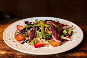 Colorful and delicious green salad