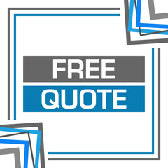 Free Quote Blue Grey Random Borders Square 