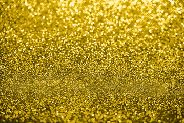 Yellow bokeh abstract light defocused background.